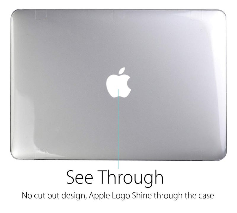 UESWILL Glossy See Through Crystal Clear Hard Shell Case Cover Compatible with MacBook Pro (Retina, 13 inch, Early 2015/2014/2013/Late 2012), Model A1502/A1425, No USB-C, No CD-ROM, Clear - Image 3